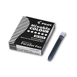 PILOT Tintenpatronen für Füllhalter Parallel Pen schwarz 6er