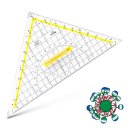 ARISTO TZ-Dreieck 25 cm mit Griff, Facette 3 Seiten,...