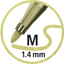 Premium Metallic-Filzstift - STABILO Pen 68 metallic - Einzelstift - gold 68/810