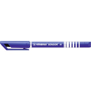 Fineliner mit gefederter Spitze - STABILO SENSOR M - medium - Einzelstift - blau