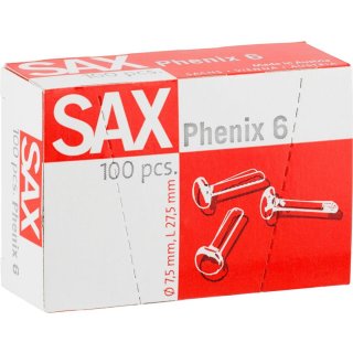 SAX Rundkopfklammern Phenix 6 100 Stk. L:27,5mm D:7,5mm