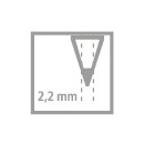 Schmaler Dreikant-Bleistift für Rechtshänder - STABILO EASYgraph S in petrol - 2er Pack - Härtegrad HB