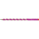Schmaler Dreikant-Bleistift für Rechtshänder - STABILO EASYgraph S in pink - 2er Pack - Härtegrad HB