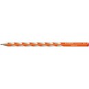 Schmaler Dreikant-Bleistift für Rechtshänder - STABILO EASYgraph S in orange - 2er Pack - Härtegrad HB