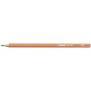 Bleistift - STABILO pencil 160 in orange - Einzelstift - Härtegrad 2B