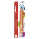 Bleistift mit Radierer - STABILO pencil 160 in orange -...