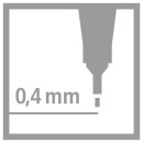 Fineliner mit löschbarer Tinte - STABILO point 88 erasable - Einzelstift- schwarz