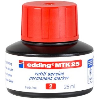 edding MTK 25 Nachfülltinte für Permanentmarker rot 25ml
