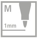 Premium-Filzstift - STABILO Pen 68 - 40er Metalletui - mit 40 verschiedenen Farben