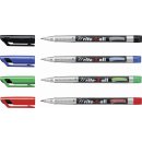 Permanent-Marker - STABILO Write-4-all - fein - 4er Pack - blau, rot, grün, schwarz