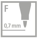 Folienstift - STABILO OHPen universal - permanent fein - Einzelstift - rot