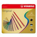 Premium-Buntstift - STABILO Original - 24er Metalletui - mit 24 verschiedenen Farben