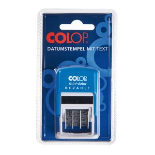 COLOP Datumstempel Mini Dater S160 L2 BEZAHLT
