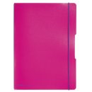 herlitz my.book flex Notizheft A4 2 x 40 Blatt liniert/kariert pink