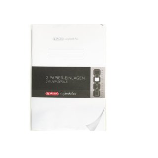herlitz Papier-Ersatzeinlagen für Notizheft my.book flex, A5  2 x 40 Blatt blanko