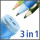 Ergonomischer Dosen-Spitzer für Rechtshänder - STABILO EASYsharpener - 3 in 1 - blau