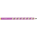 Ergonomischer Dreikant-Bleistift für Linkshänder - STABILO EASYgraph in pink - 2er Pack - Härtegrad HB