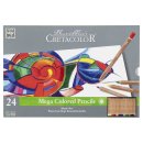 CRETACOLOR MegaColor Farbstifte 24 Metall-Etui