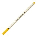 Premium-Filzstift mit Pinselspitze für variable Strichstärken - STABILO Pen 68 brush - Einzelstift -  gelb 568/44