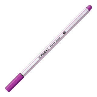 Premium-Filzstift mit Pinselspitze für variable Strichstärken - STABILO Pen 68 brush - Einzelstift -  lila 568/58