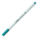 Premium-Filzstift mit Pinselspitze für variable Strichstärken - STABILO Pen 68 brush - Einzelstift -  türkisblau 568/51