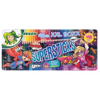 JOLLY Buntstifte Supersticks XXL BOXX  48er "SUPERHELDEN"