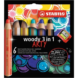 Buntstift, Wasserfarbe & Wachsmalkreide - STABILO woody 3...