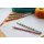 Ergonomischer Dreikant-Bleistift für Rechtshänder - STABILO EASYgraph in pastellpink- 2er Pack - Härtegrad HB