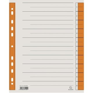 EXACOMPTA Trennblatt, DIN A4 Überbreite, orange