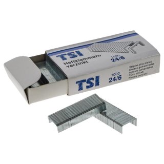 TSI Heftklammern 24/6 verzinkt 1000er Box