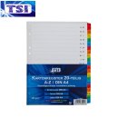 TSI folienverstärktes Kartonregister 20-teilig A-Z DIN A4