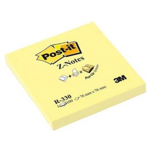 Post-it Haftnotizen Z-Notes, 76 x 76 mm, gelb