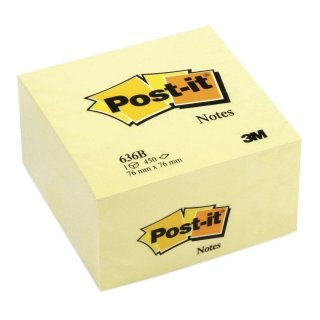 Post-it Haftnotiz-Würfel, 76 x 76 mm, gelb