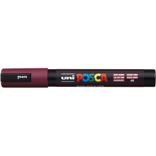 POSCA Acryl Marker PC-5M Mittelfeine Spitze 1,8 - 2,5mm, borderauxrot