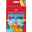 FABER-CASTELL Fasermaler CASTLE, 12er Kartonetui