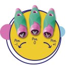 Ergonomischer Schulfüller für Linkshänder mit Standard-Feder M - STABILO EASYbirdy in beere/pink - Einzelstift - inklusive Patrone und Einstellwerkzeug - Schreibfarbe blau (löschbar)