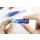 Ergonomischer Schulfüller für Rechtshänder mit Anfänger-Feder A - STABILO EASYbirdy in himmelblau/grasgrün - Einzelstift - inklusive Patrone und Einstellwerkzeug - Schreibfarbe blau (löschbar)