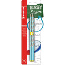 Schmaler Dreikant-Bleistift für Linkshänder - STABILO EASYgraph S in blau - 2er Pack - Härtegrad HB