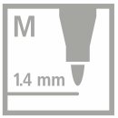 Premium Metallic-Filzstift - STABILO Pen 68 metallic - Einzelstift - metallic rosarot