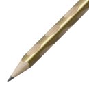 Schmaler Dreikant-Bleistift für Rechtshänder - STABILO EASYgraph S Metallic Edition in Gold und Silber - 2er Pack - Härtegrad HB