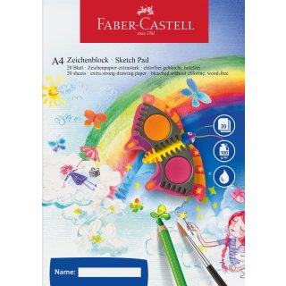 FABER-CASTELL Zeichenblock A4 20 Blatt