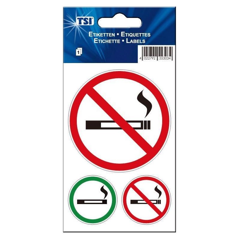TSI Aufkleber Rauchen verboten / erlaubt