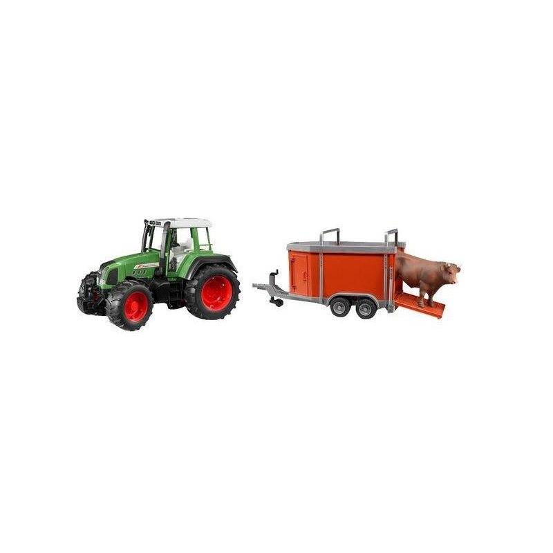 Bruder Traktor Fendt 926 Vario mit Anhänger & 1 Kuh, 1178