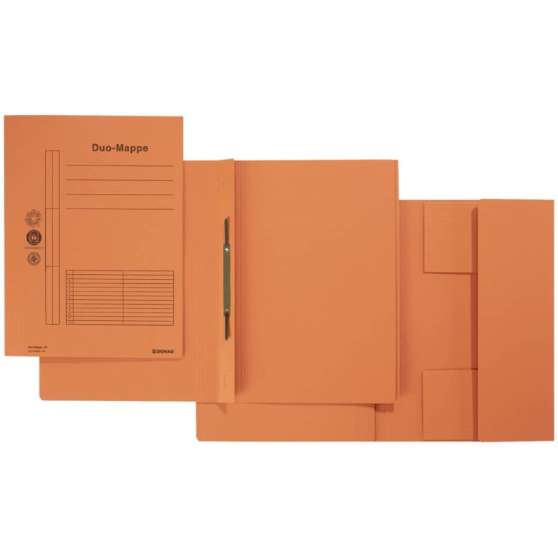 DONAU Combamappe Duo-Mappe A4 Karton orange