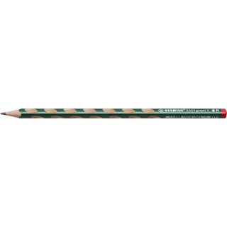 Schmaler Dreikant-Bleistift für Rechtshänder - STABILO EASYgraph S Metallic Edition in Grün - Einzelstift - Härtegrad HB