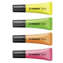 Textmarker - STABILO NEON - 4er Pack - gelb, grün,...