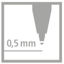 Tintenroller - STABILO worker+ - medium - Einzelstift - rot