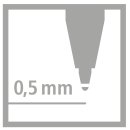 Tintenroller - STABILO worker+ - medium - Einzelstift - schwarz