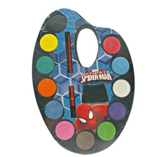 Farbpalette - Wassermalfarben 12 Farben "Spiderman"