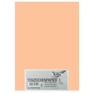 folia Tonpapier, DIN A4, 130 g/qm, aprikose